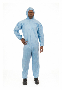 DISPOSABLE COVERALL BLUE L PK25 by International Enviroguard