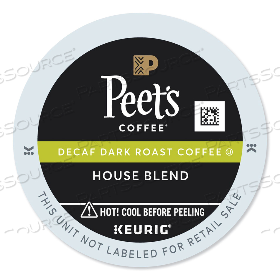 HOUSE BLEND DECAF K-CUPS by Peet's Coffee & Tea HOUSE BLEND DECAF K-CUPS by Peet's Coffee & Tea