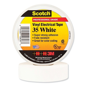 VINYL ELECTRICAL COLOR CODING TAPE 35, 3/4 IN X 66 FT, WHITE by 3M Consumer