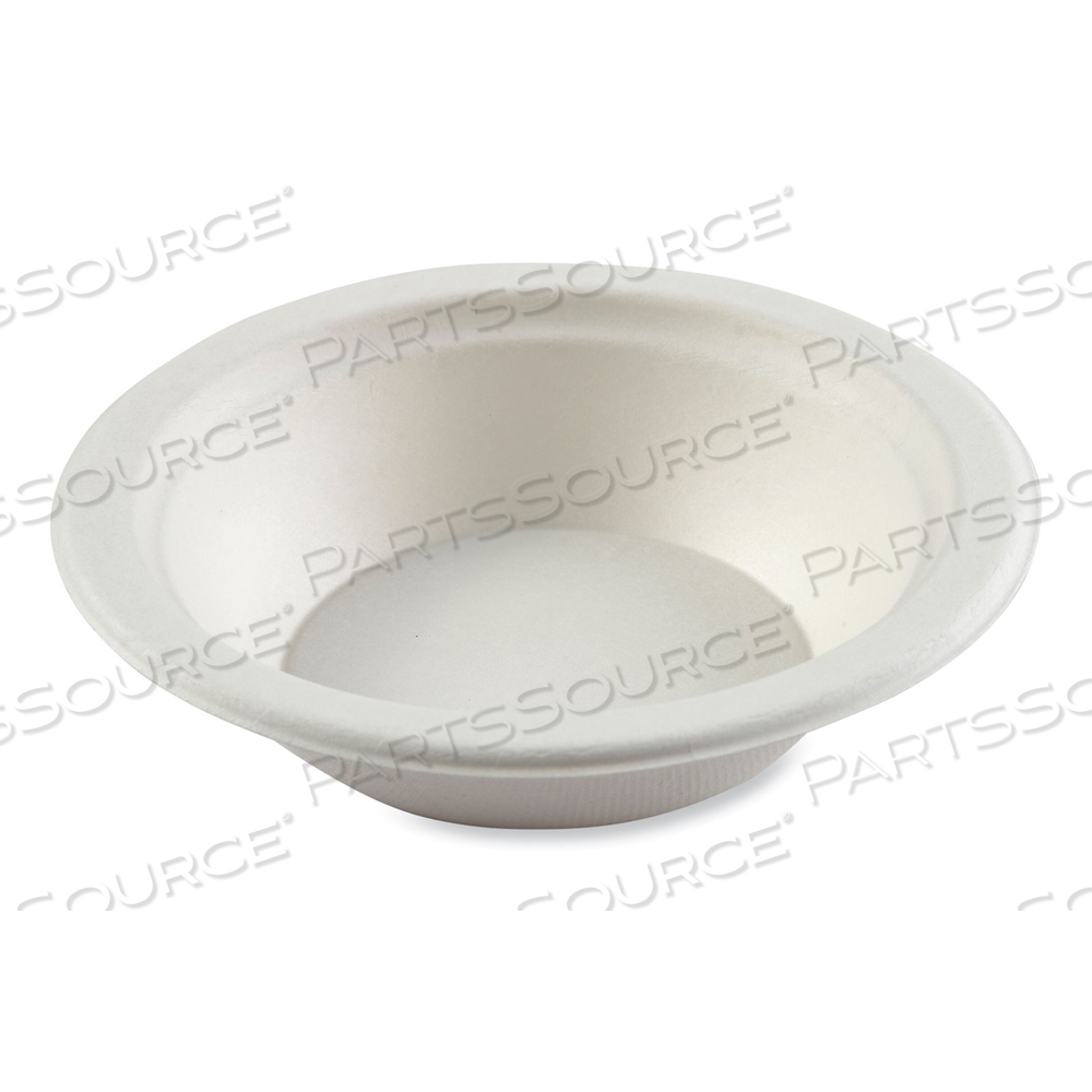 BAGASSE PFAS-FREE DINNERWARE, BOWL, 12 OZ, WHITE, 1,000/CARTON 