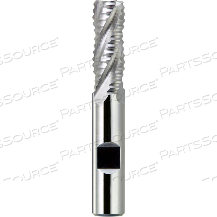 2" DIA., 1-1/4" SHANK, 2" LOC, 4-1/2" OAL, 8 FLUTE COBALT SINGLE END COARSE ROUGHING END MILL, TICN 