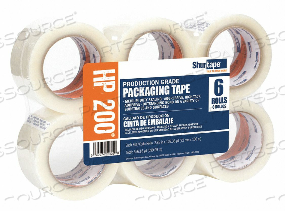 PACKAGING TAPE 4-7/16 DIA. 72MM W PK6 by Shurtape