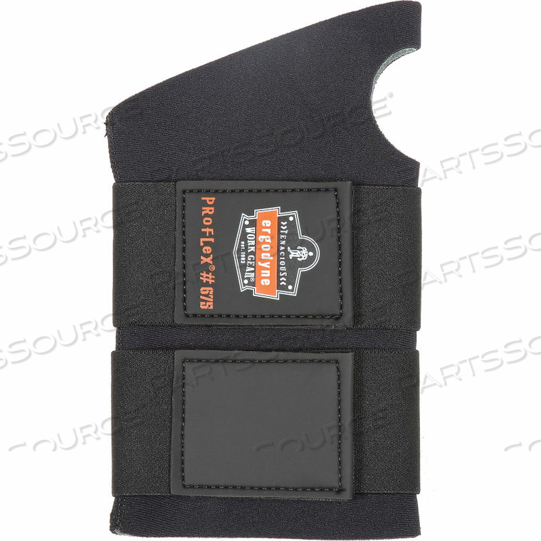 PROFLEX 675 AMBIDEXTROUS DOUBLE STRAP WRIST SUPPORT, BLACK, XL by Ergodyne