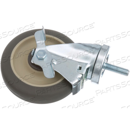 THRDED STM CASTR W/BRK 5 W 1/2-13 