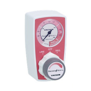 VACUUM REGULATOR, 0 TO 200MMHG GAUGE RANGE, 2.8IN WIDTH, 5.2IN HEIGHT, 3.7IN LENGTH, CONTINUOUS-INTERMITTENT 3-MODE REGULATOR MODE by Precision Medical, Inc.
