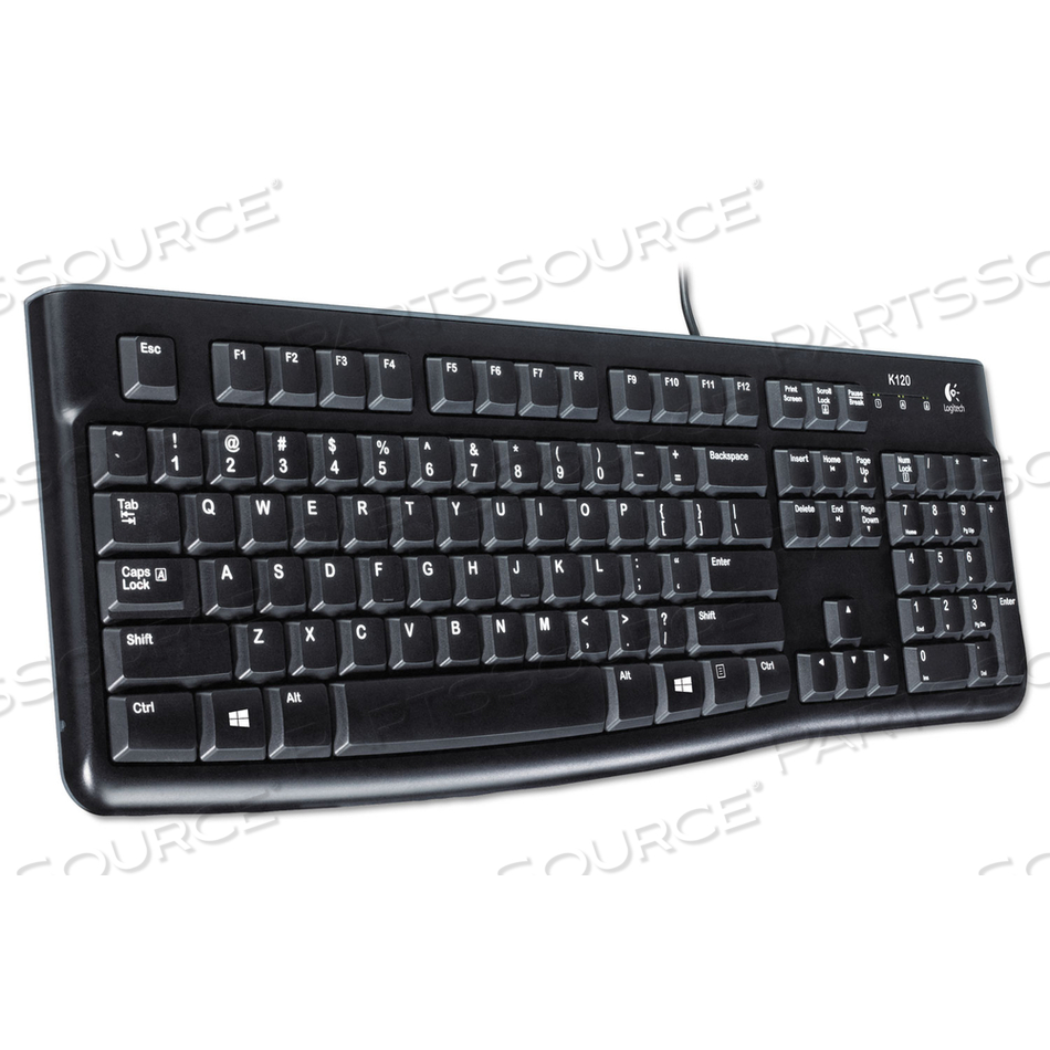 LOGITECH K120 - KEYBOARD - USB - ENGLISH - BLACK 