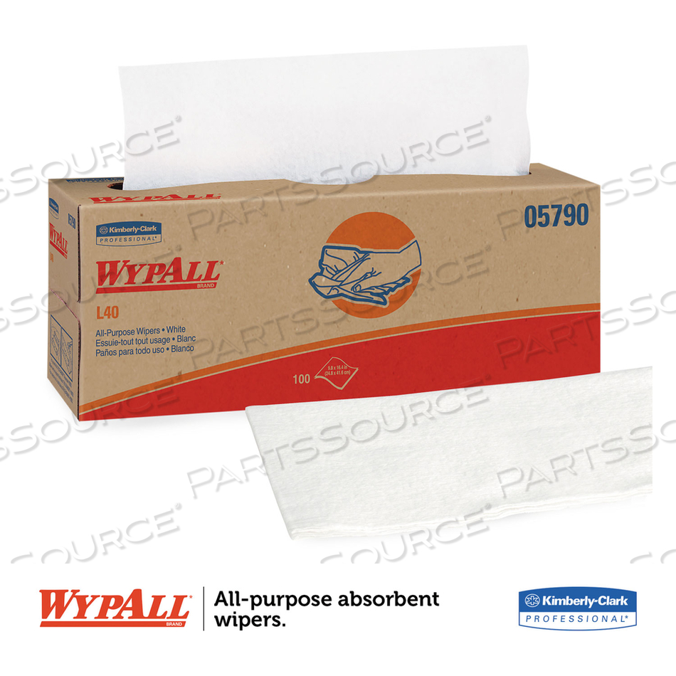 DRY WIPE 9-3/4 X 16-1/2 WHITE by WypAll