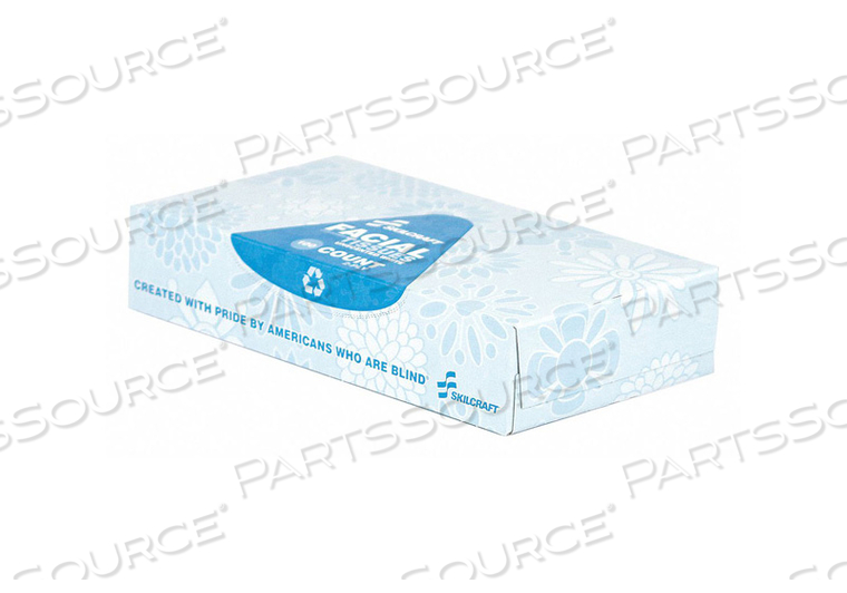 FACIAL TISSUE WHITE FLAT BOX 100 SHEETS by Ability One FACIAL TISSUE WHITE FLAT BOX 100 SHEETS by Ability One