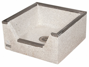 MOP SINK MARBLE WITHOUT FAUCET FLOOR by Terrazzo-Ware