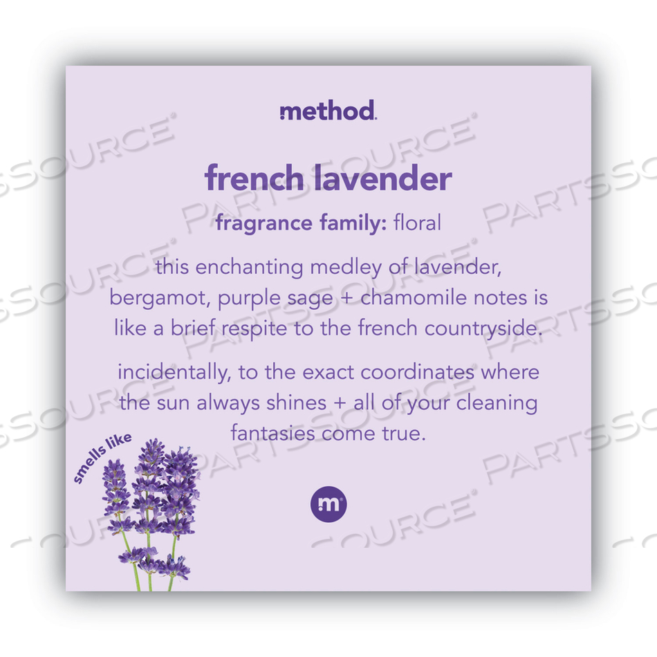GEL HAND WASH, FRENCH LAVENDER, 12 OZ PUMP BOTTLE by Method