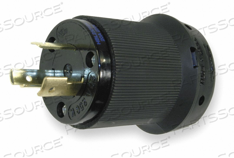 PLUG 250VAC 20A L6-20P 2P 3W 1PH by Hubbell Incorporated, Wiring Device-Kellums