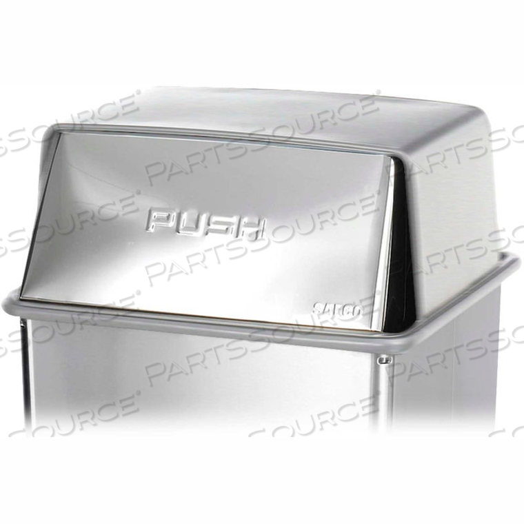 STAINLESS STEEL PUSH-TOP LID FOR 36 GALLON BASE 