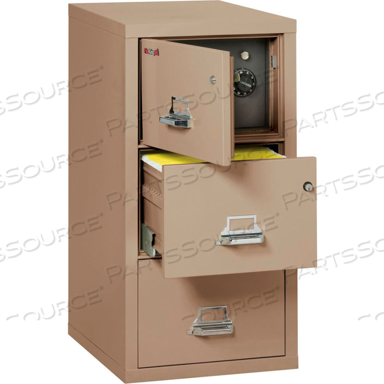 FIREPROOF 3 DRAWER VERTICAL SAFE-IN-FILE LEGAL 20-13/16"WX31-9/16"DX40-1/4"H TAUPE by Fire King