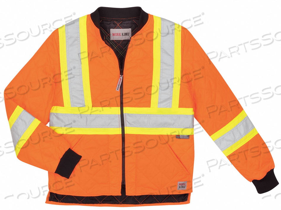 HI-VIS JACKET POLYESTER FLO ORANGE 4X by Tough Duck