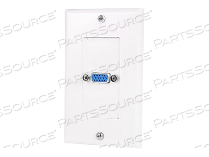 SINGLE OUTLET 15-PIN FEMALE VGA WALL PLATE - WHITE - WALL MOUNT PLATE - WHITE by StarTech.com Ltd.