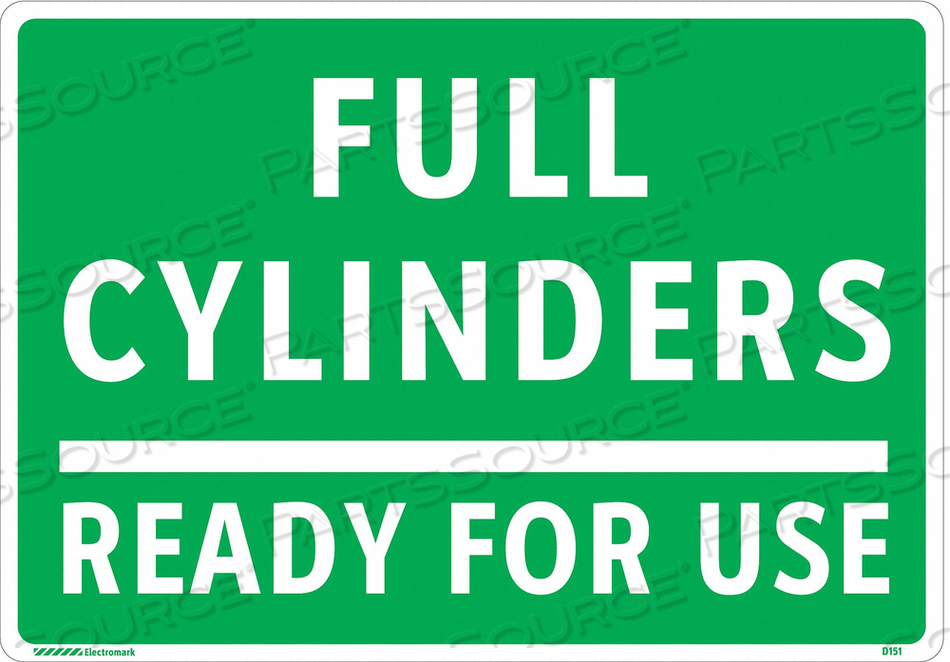 GAS CYLINDER SIGN LABEL 7 IN H 10 IN W by Electromark GAS CYLINDER SIGN LABEL 7 IN H 10 IN W by Electromark