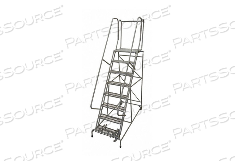 ROLLING LADDER STEEL 110IN. H. GRAY by Cotterman ROLLING LADDER STEEL 110IN. H. GRAY by Cotterman