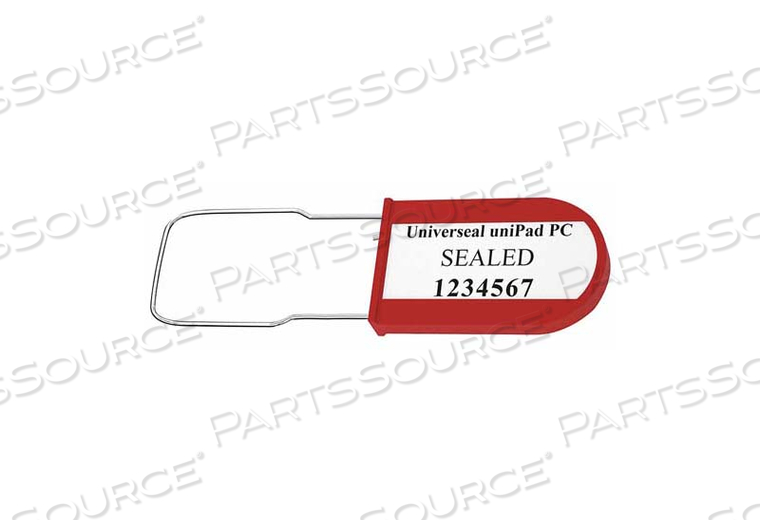 PADLOCK SEAL RED ACRYLIC PK50 by Universeal PADLOCK SEAL RED ACRYLIC PK50 by Universeal