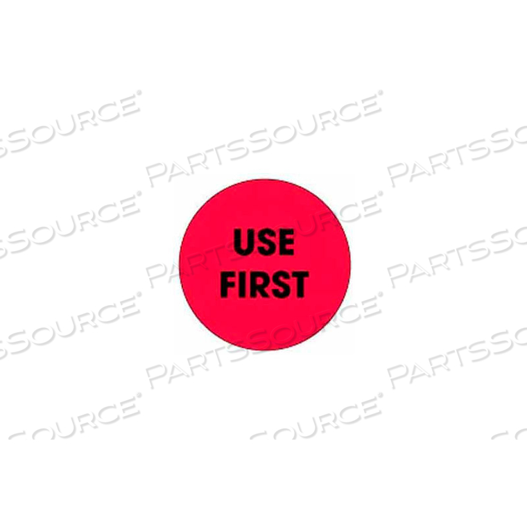 USE FIRST 2" DIA. - FLUORESCENT RED / BLACK by Decker Tape Products