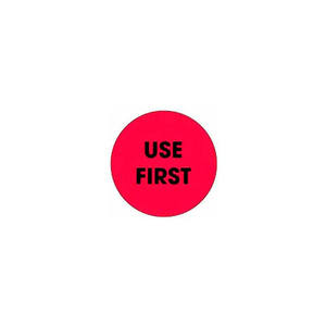 USE FIRST 2" DIA. - FLUORESCENT RED / BLACK by Decker Tape Products