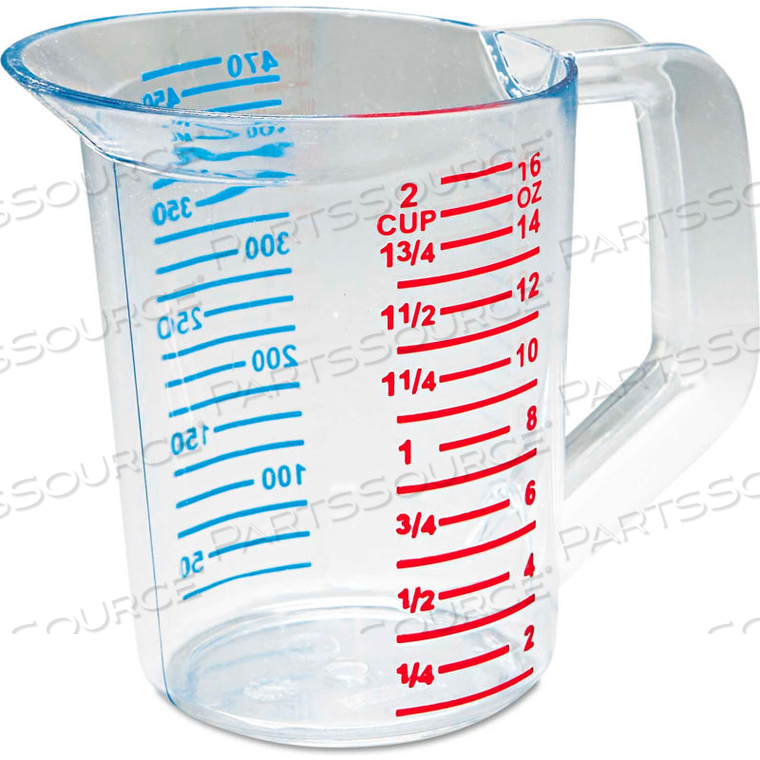 BOUNCER MEASURING CUP, 16 OZ., CLEAR by Rubbermaid Medical Division