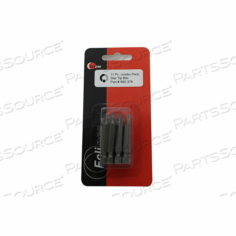 11 PC JUMBO PACK ASSORTED STAR TIP 1-15/16" POWER BIT SET by Eclipse Enterprises, Inc.