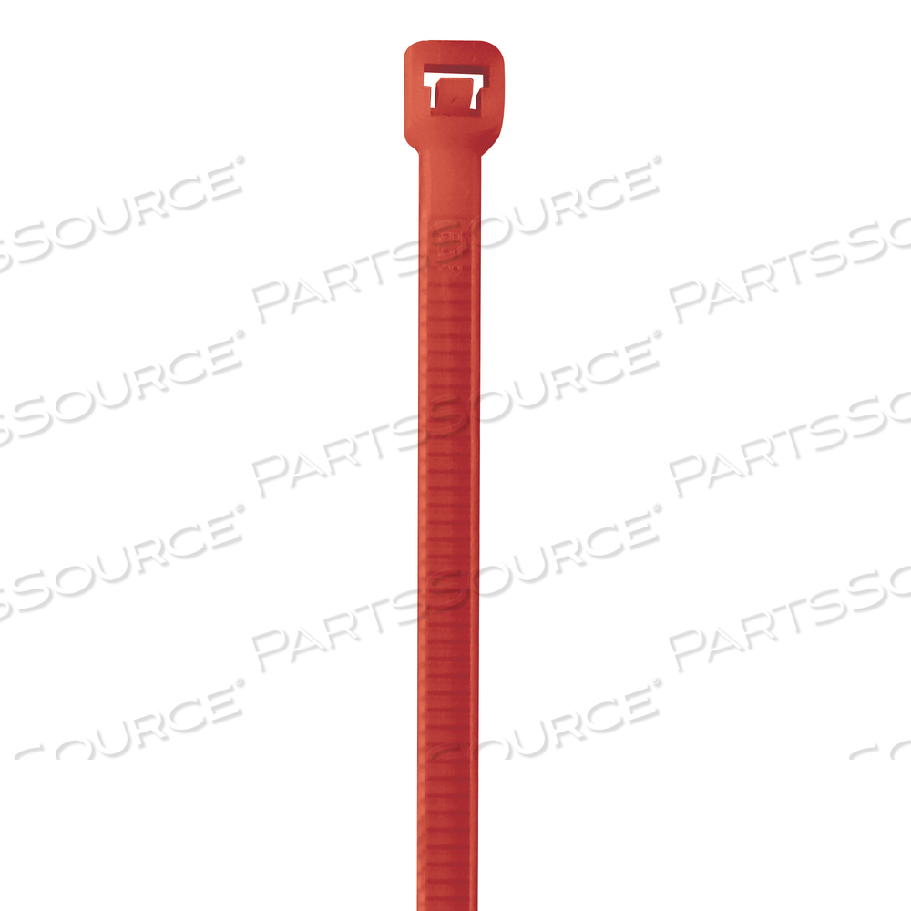 COLORED CABLE TIES, 40#, 8", FLUORESCENT RED, 1000/CASE by BOX Partners (Box Acquisitions, LLC)