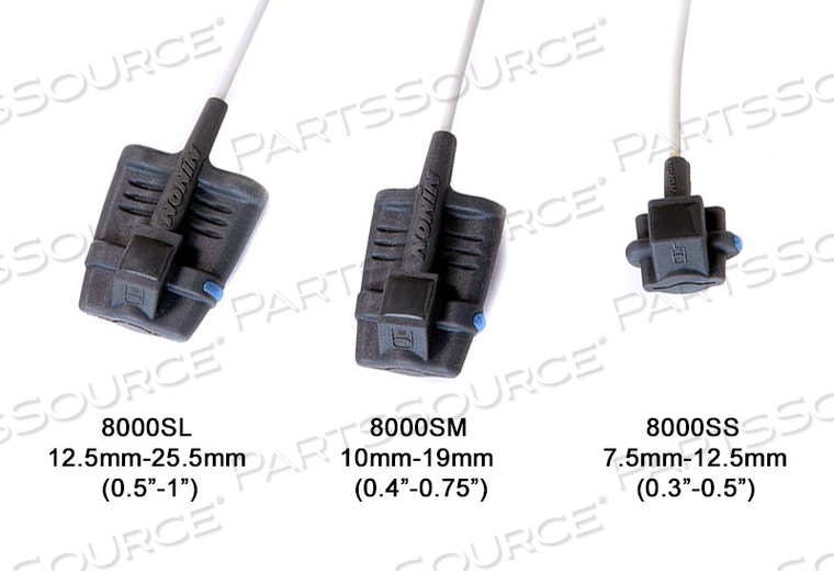 REUSABLE SPO2 SENSOR, 2.5 MM, TPU JACKET, GRAY, PEDIATRIC, MEETS ISO, IEC 