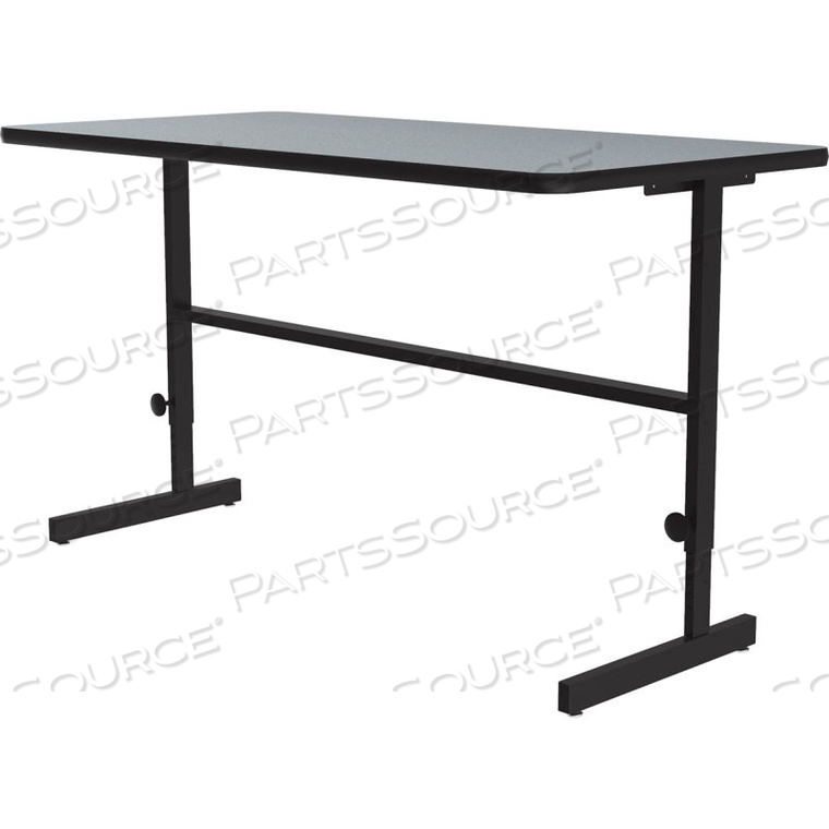ADJUSTABLE STANDING HEIGHT WORKSTATION - 60"L X 24"W X 34" TO 42" - GRAY GRANITE by Correll ADJUSTABLE STANDING HEIGHT WORKSTATION - 60"L X 24"W X 34" TO 42" - GRAY GRANITE by Correll