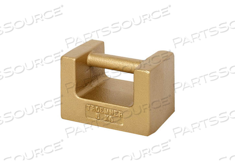 5.38 L X 3.25 W X 3.88IN H 5KG CAST IRON NIST CLASS F GRIP HANDLE CALIBRATION WEIGHT by Ohaus Corporation