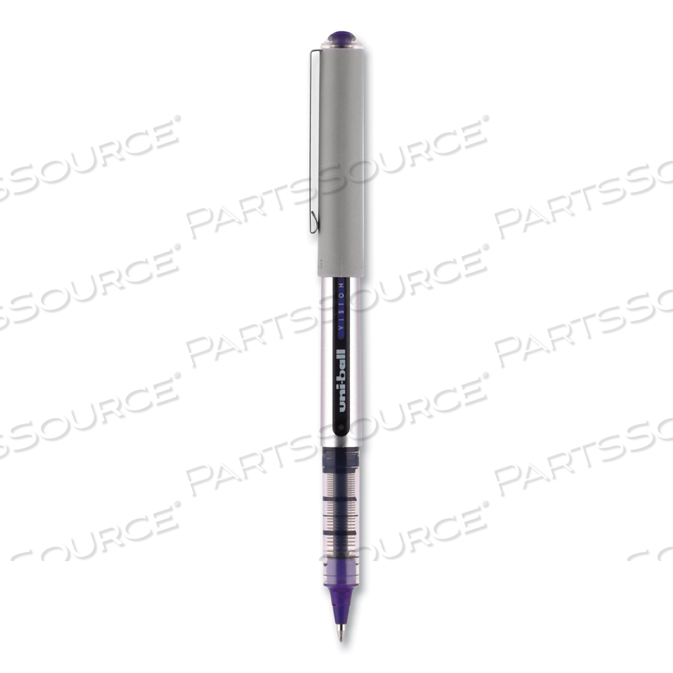 VISION ROLLER BALL PEN, STICK, FINE 0.7 MM, MAJESTIC PURPLE INK, GRAY BARREL by Uni-Ball