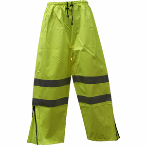 WATERPROOF DRAWSTRING PANTS, ANSI CLASS E, 300D OXFORD/PU COATING, LIME, M by Petra Roc Inc