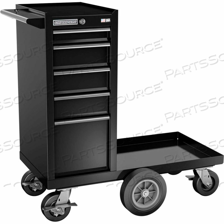 CHAMPION FMPRO 41"W X 20-1/4"D X 43-1/8"H 5 DRAWER BLACK ROLLER CABINET by Independent Design Inc CHAMPION FMPRO 41"W X 20-1/4"D X 43-1/8"H 5 DRAWER BLACK ROLLER CABINET by Independent Design Inc