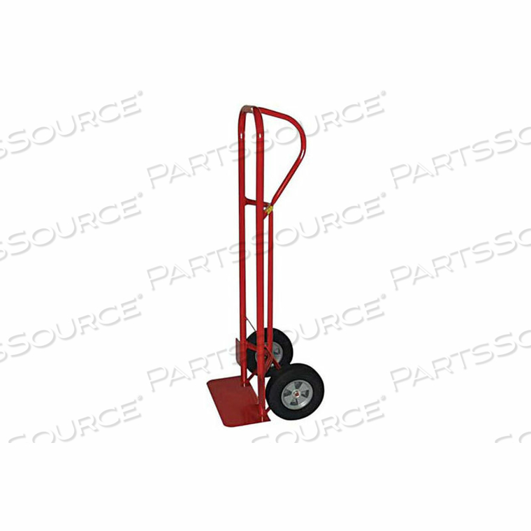 HEAVY DUTY HAND TRUCK - P-HANDLE - SOLID RUBBER WHEELS - 1000 LB. CAPACITY - RED by Milwaukee Hand Trucks