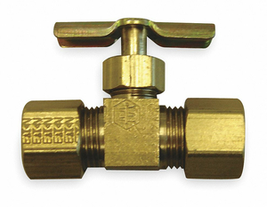 NEEDLE VALVE STRAIGHT BRASS 3/8 IN. TUBE by Eaton Corporation