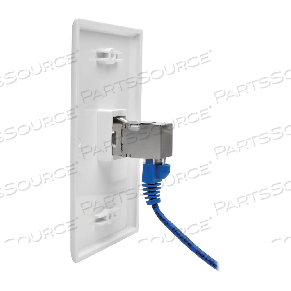 CAT6A STRAIGHT-THROUGH MODULAR SHIELDED IN-LINE SNAP-IN COUPLER CAT6A STRAIGHT-THROUGH MODULAR SHIELDED IN-LINE SNAP-IN COUPLER