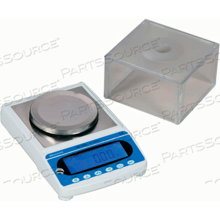 MBS SERIES PRECISION LAB BALANCE, 600G X 0.01G, 4-5/8" DIAMETER PLATFORM 