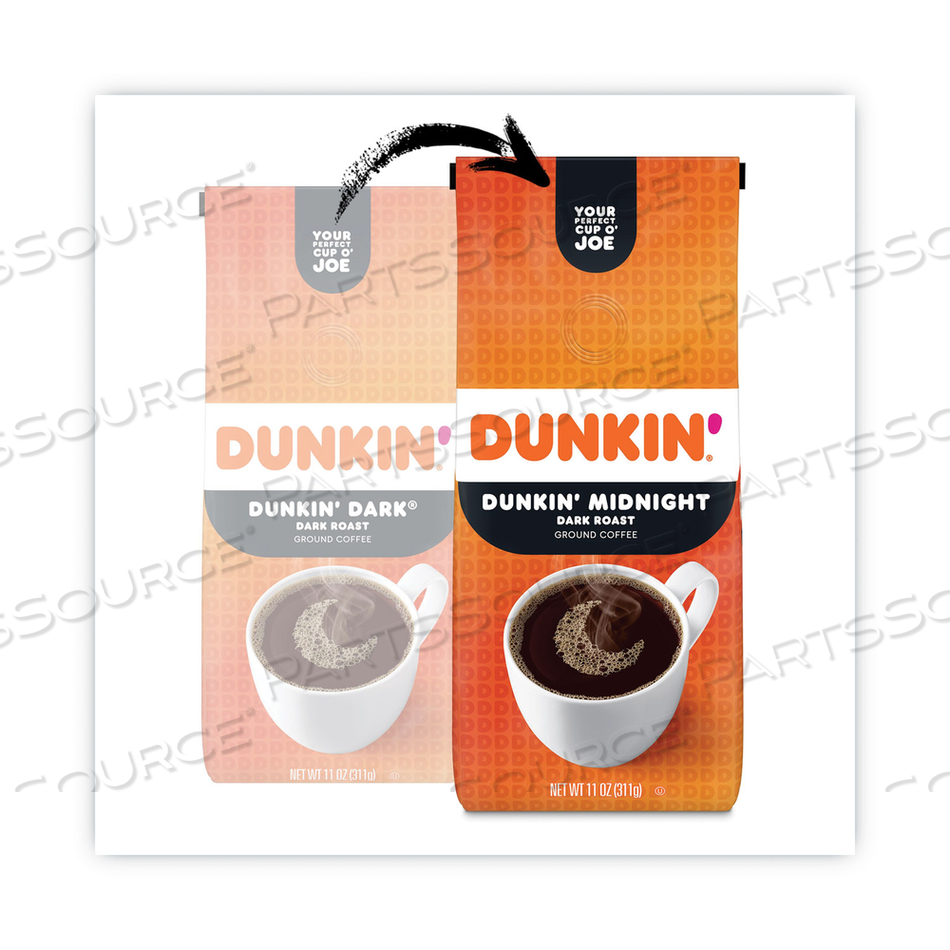 ORIGINAL BLEND COFFEE, DUNKIN DARK ROAST, 11 OZ BAG 