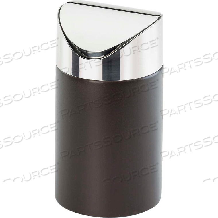 MIDNIGHT COUNTERTOP TRASH BIN 5"W X 5"D X 7"H by Cal Mil Plastics