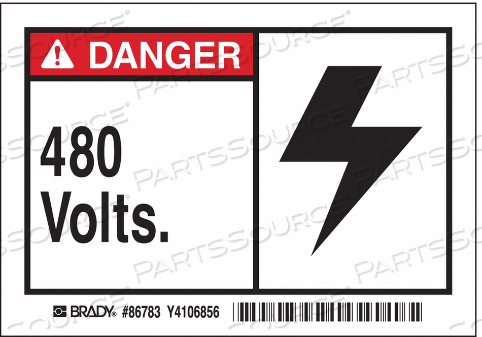 MACHINE/EQUIPMENT LABEL ENGLISH PK5 by Brady Americas