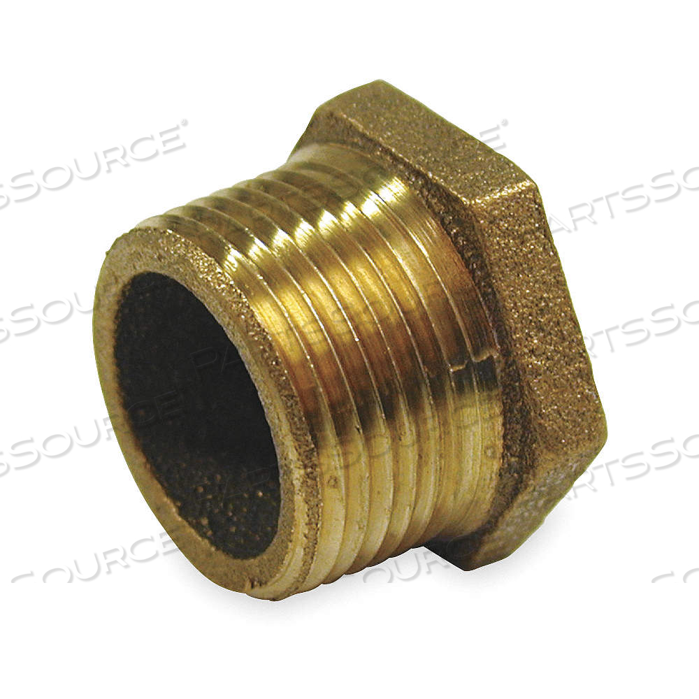 HEX BUSHING, RED BRASS, 1 IN X 3/8 IN FITTING PIPE SIZE, MALE NPT X FEMALE NPT, CLASS 125 by Approved Vendor