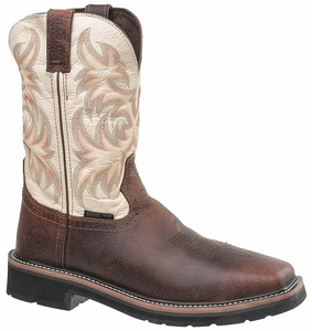 WESTERN BOOT 11-1/2 EE BROWN STEEL PR by Justin Brands