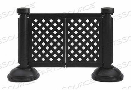 PORTABLE RESIN OUTDOOR PATIO FENCE, 2-PANEL SECTION - BLACK by Grosfillex PORTABLE RESIN OUTDOOR PATIO FENCE, 2-PANEL SECTION - BLACK by Grosfillex