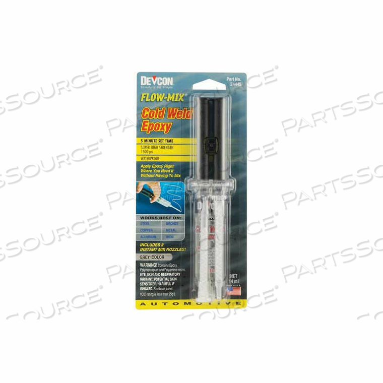 FLOW-MIX COLD WELD EPOXY SYRINGE, 14ML SYRINGE 