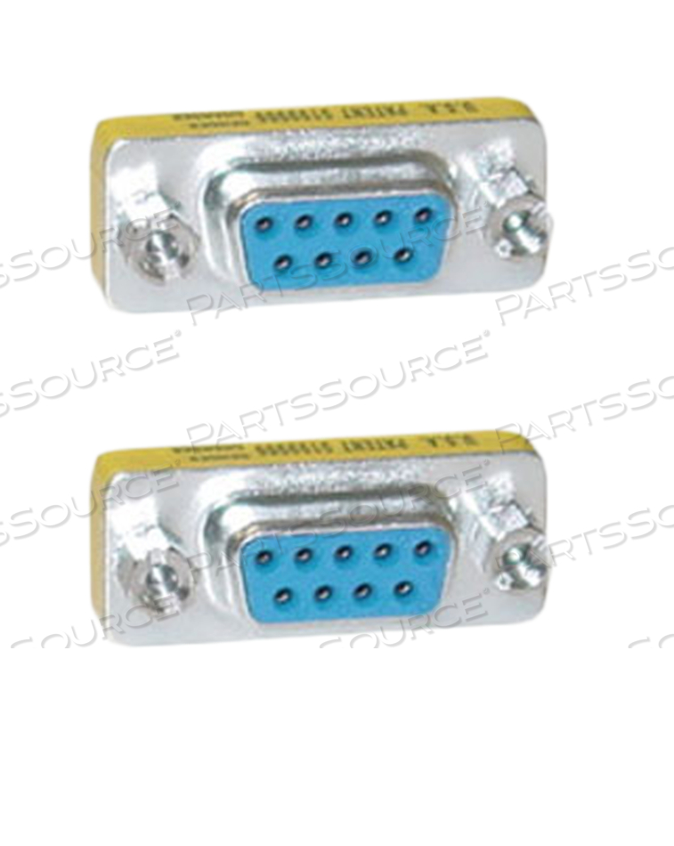 SERIAL MINI GENDER CHANGER/COUPLER, DB9 FEMALE PLUG CONNECTION, 0.03 LBS by CableWholesale