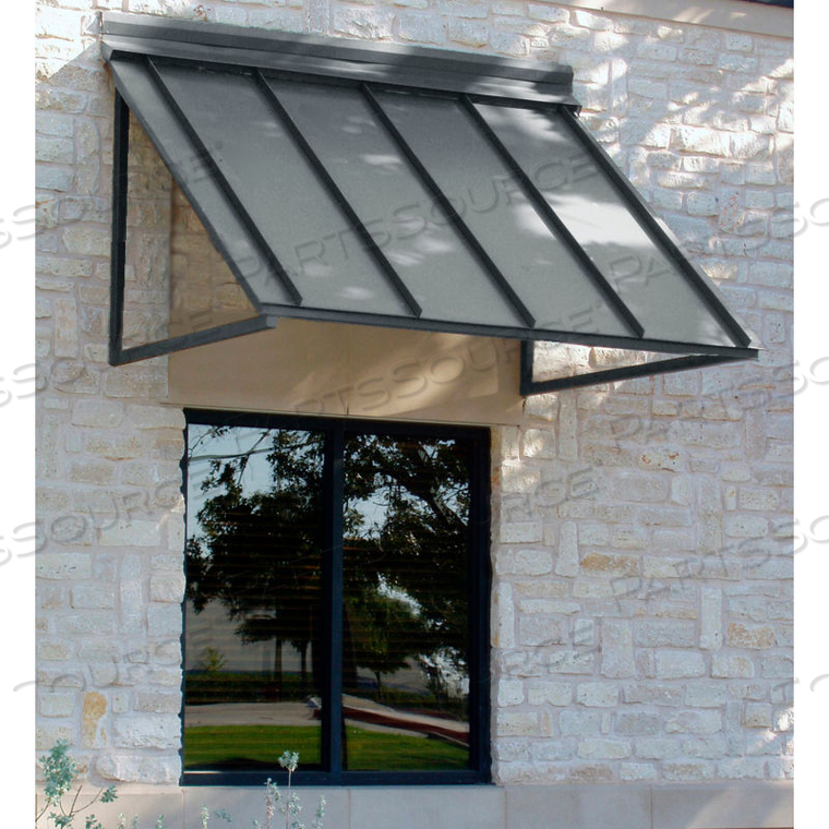 STANDING SEAM AWNING 6' 8"W X 3'D X 2'H PEWTER by Awntech