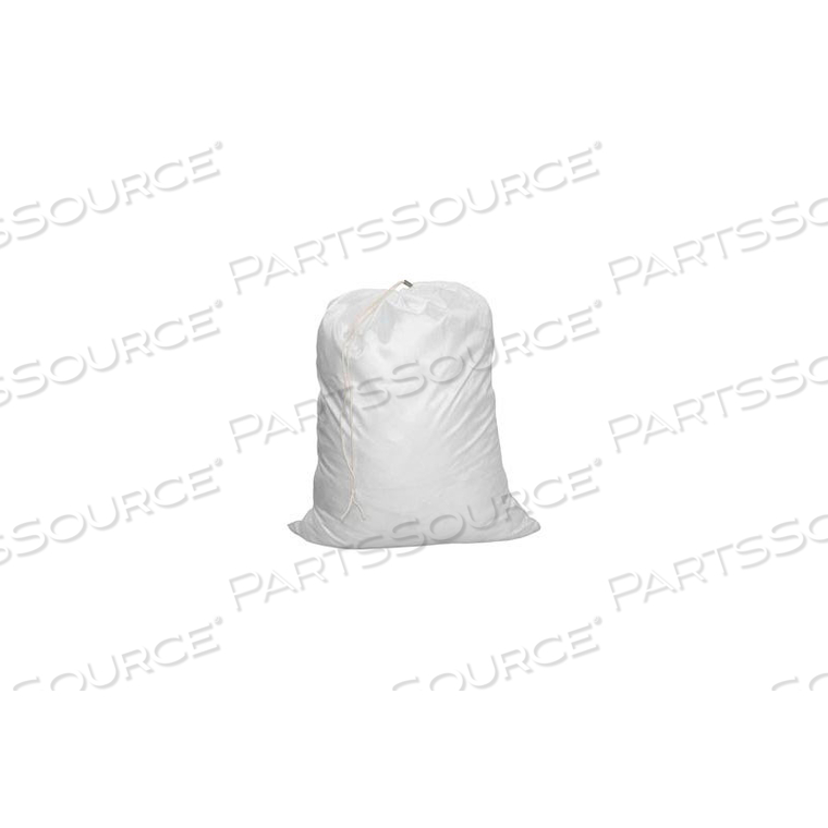 25" DRAWCORD LAUNDRY BAG, NYLON, WHITE, STRAIGHT BOTTOM by H.G. Maybeck Company