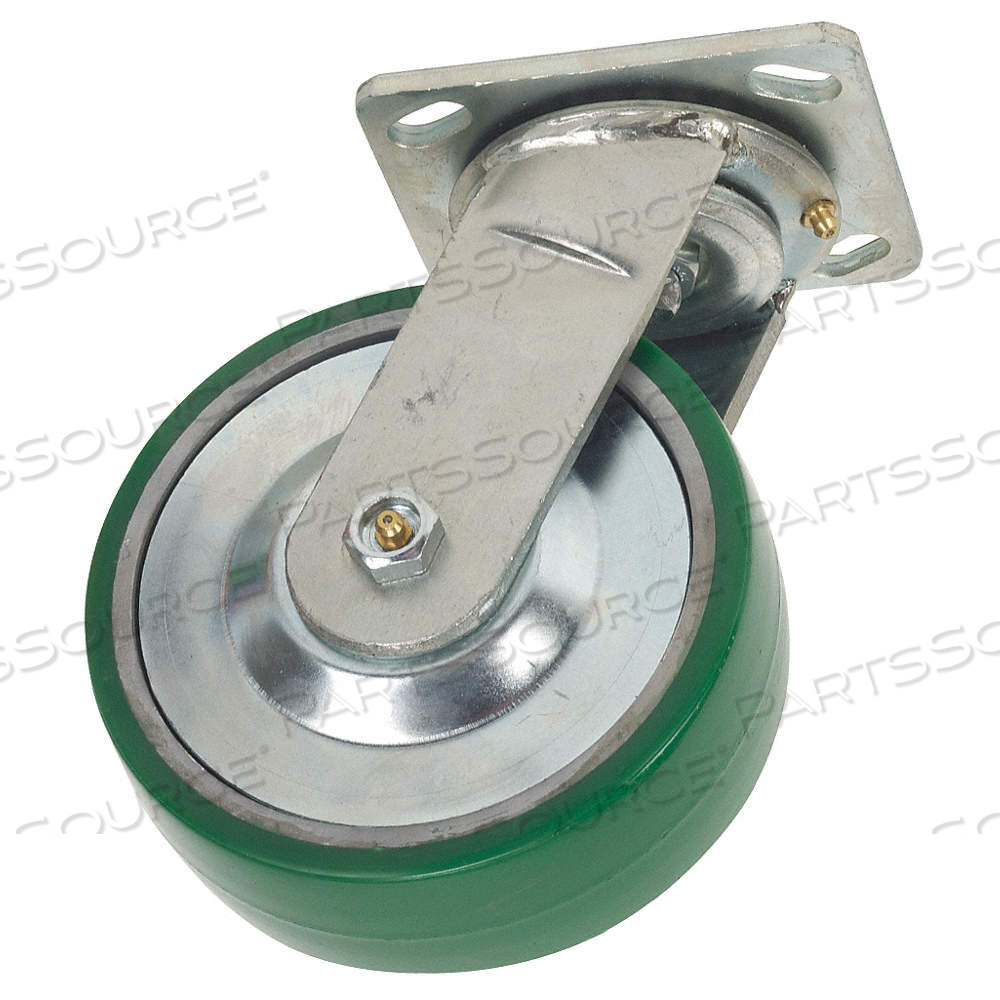 STANDARD PLATE CASTER, 6 IN WHEEL DIA., 1200 LB, 7 1/2 IN MOUNTING HT, SWIVEL CASTER by Approved Vendor STANDARD PLATE CASTER, 6 IN WHEEL DIA., 1200 LB, 7 1/2 IN MOUNTING HT, SWIVEL CASTER by Approved Vendor