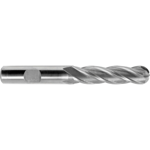 1" DIA., 1" SHANK, 2" LOC, 4-1/2" OAL, 4 FLUTE COBALT BALL SINGLE END MILL, UNCOATED by Melin Tool Company