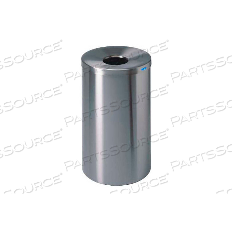 JUMBO ROUND OPEN TOP STAINLESS STEEL WASTE RECEPTACLE, 45 GALLON, by Frost Products Ltd JUMBO ROUND OPEN TOP STAINLESS STEEL WASTE RECEPTACLE, 45 GALLON, by Frost Products Ltd